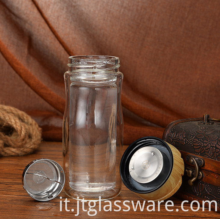 Borosilicate Glass Tea Infuser Tumbler